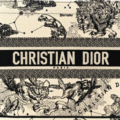 Christian Dior Canvas Zodiac Toile De Jouy Embroidered Medium Book Tote Latte 8 of 11