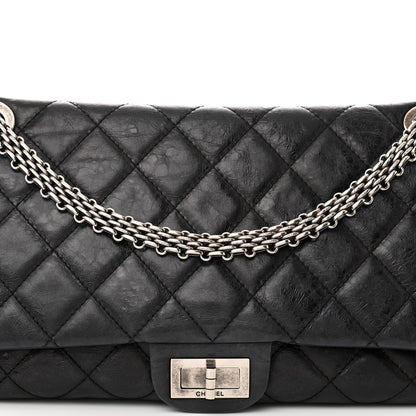 Chanel Metallic Aged Calfskin Quilted 2.55 Reissue 228 Flap Black 8 of 10
