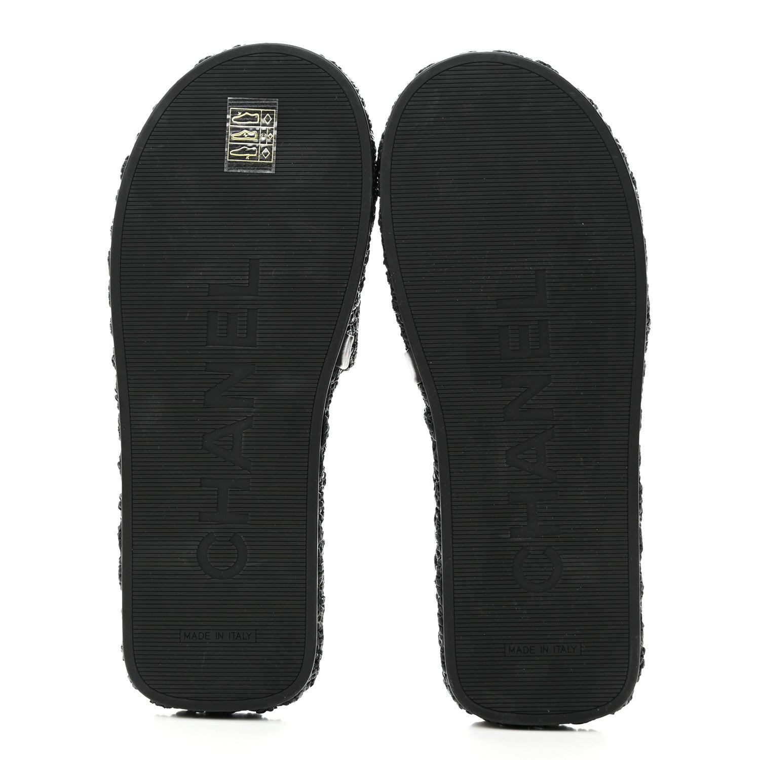 Chanel Raffia CC Espadrille Slip On Sandals 40 Black 5 of 9