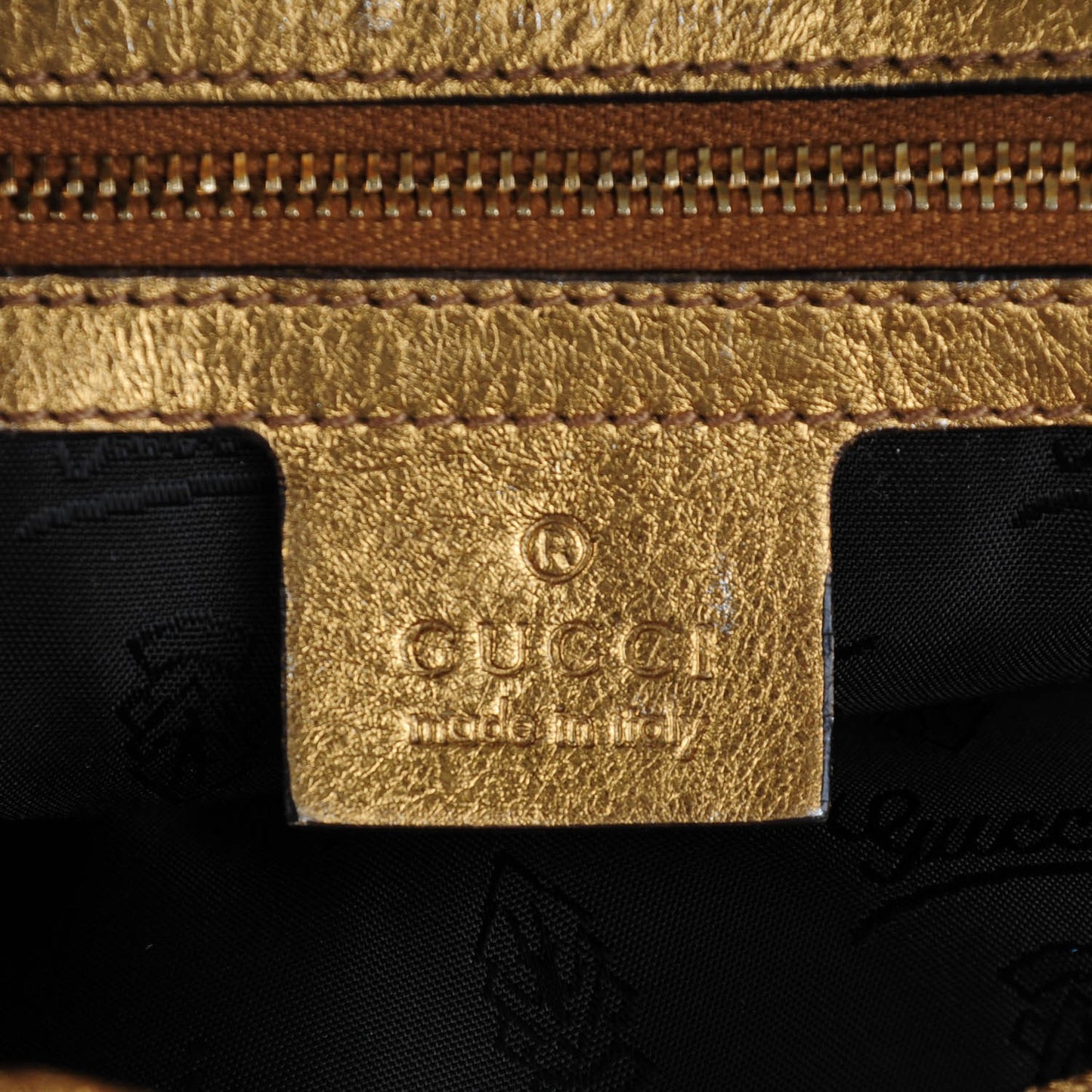 Patent Medium Hysteria Top Handle Bag Gold