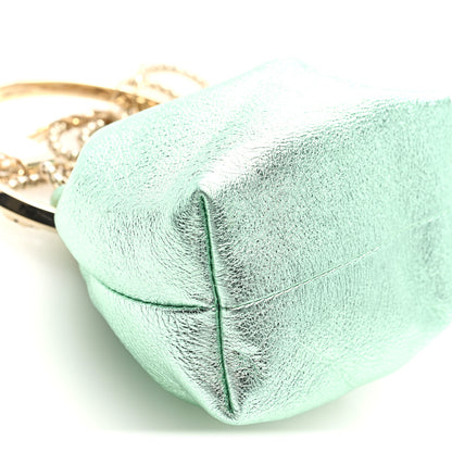 Jimmy Choo Metallic Nappa Micro Bon Bon Bag Smoke Green 14 of 17