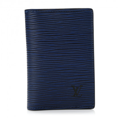Louis Vuitton Epi Monogram Eclipse Pocket Organizer Blue Black Grey 1 of 7