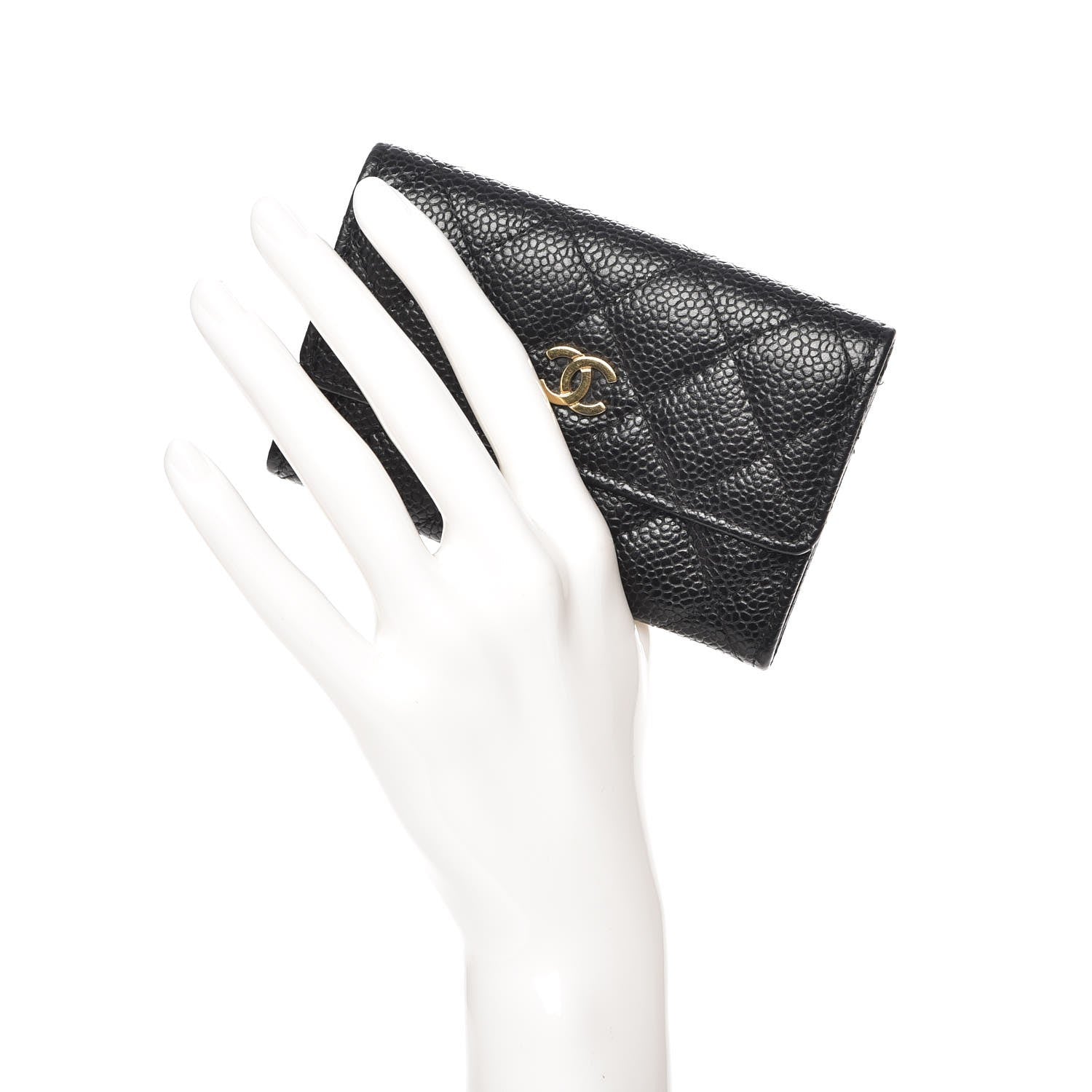 Chanel Caviar Quilted Flap Card Holder Black 2 of 8