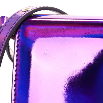 Dolce & Gabbana Holographic Patent Calfskin Strobo 3.5 Clutch Viola Medio 9 of 9