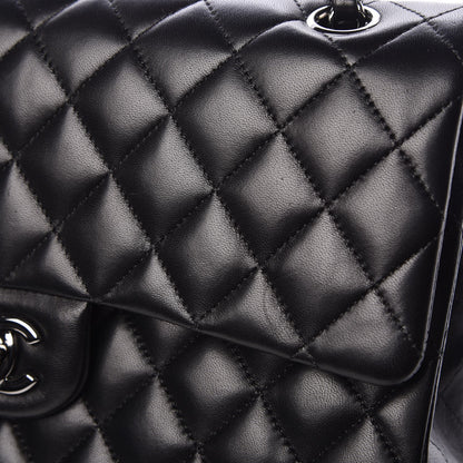 Chanel Lambskin Quilted Medium Double Flap Black 9 of 12