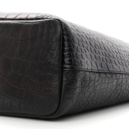 Givenchy Calfskin Crocodile Embossed Medium Antigona Tote Black 11 of 21