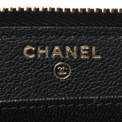 Chanel Patent Quilted Large Gusset Zip Around Wallet Black 7 of 8