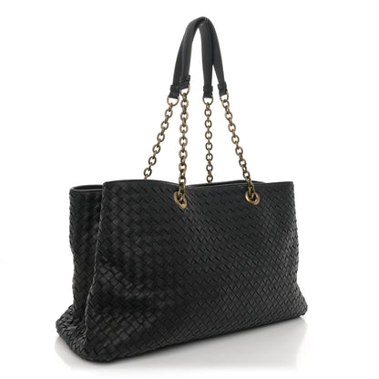 Bottega Veneta Nappa Intrecciato Medium Classic Chain Strap Tote Black 3 of 13