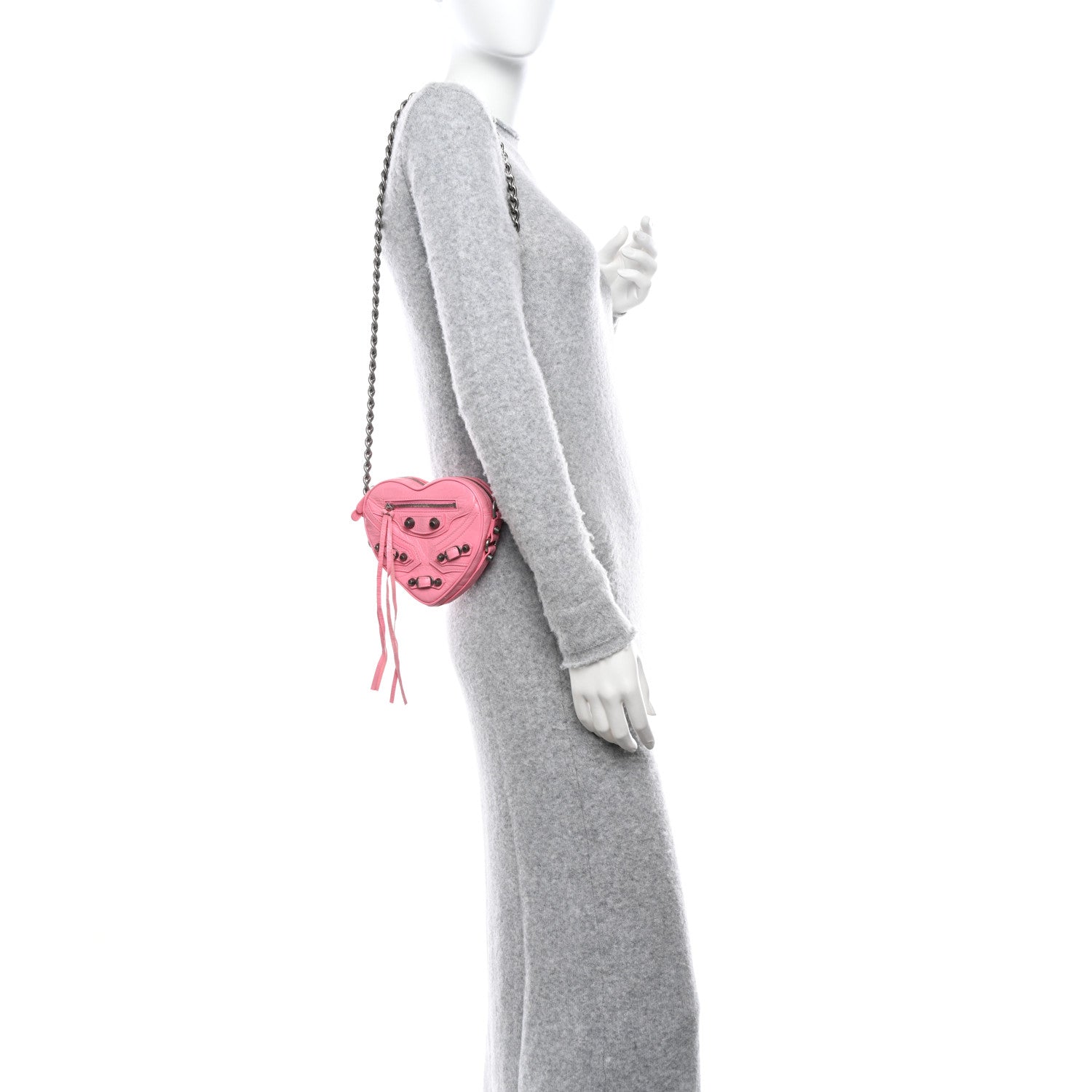 Balenciaga Agneau Arena Mini Le Cagole Heart Bag Sweet Pink 2 of 10