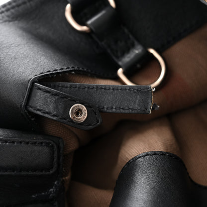 Burberry Canvas Mega Check Medium Ashby Hobo Black 21 of 22