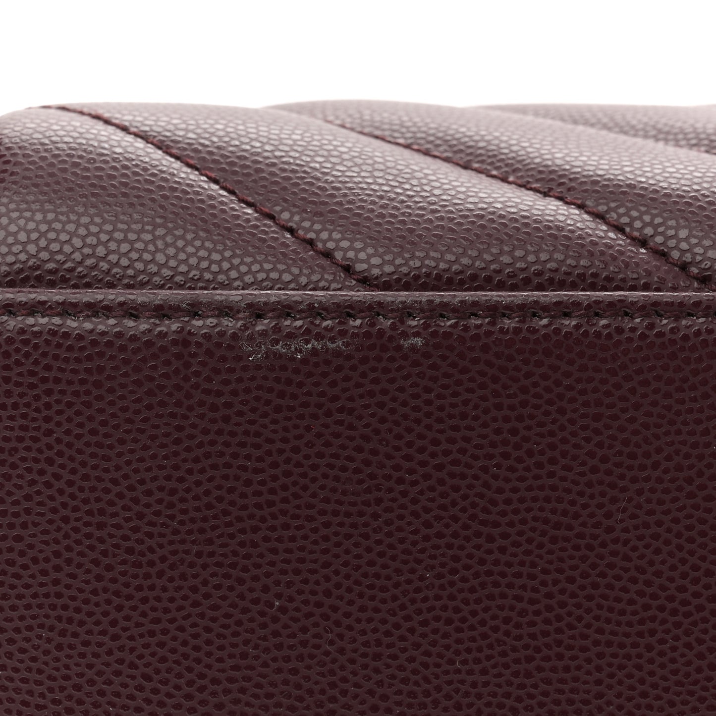 Grain de Poudre Matelasse Chevron Medium Tribeca Shopping Bag Rouge Legion