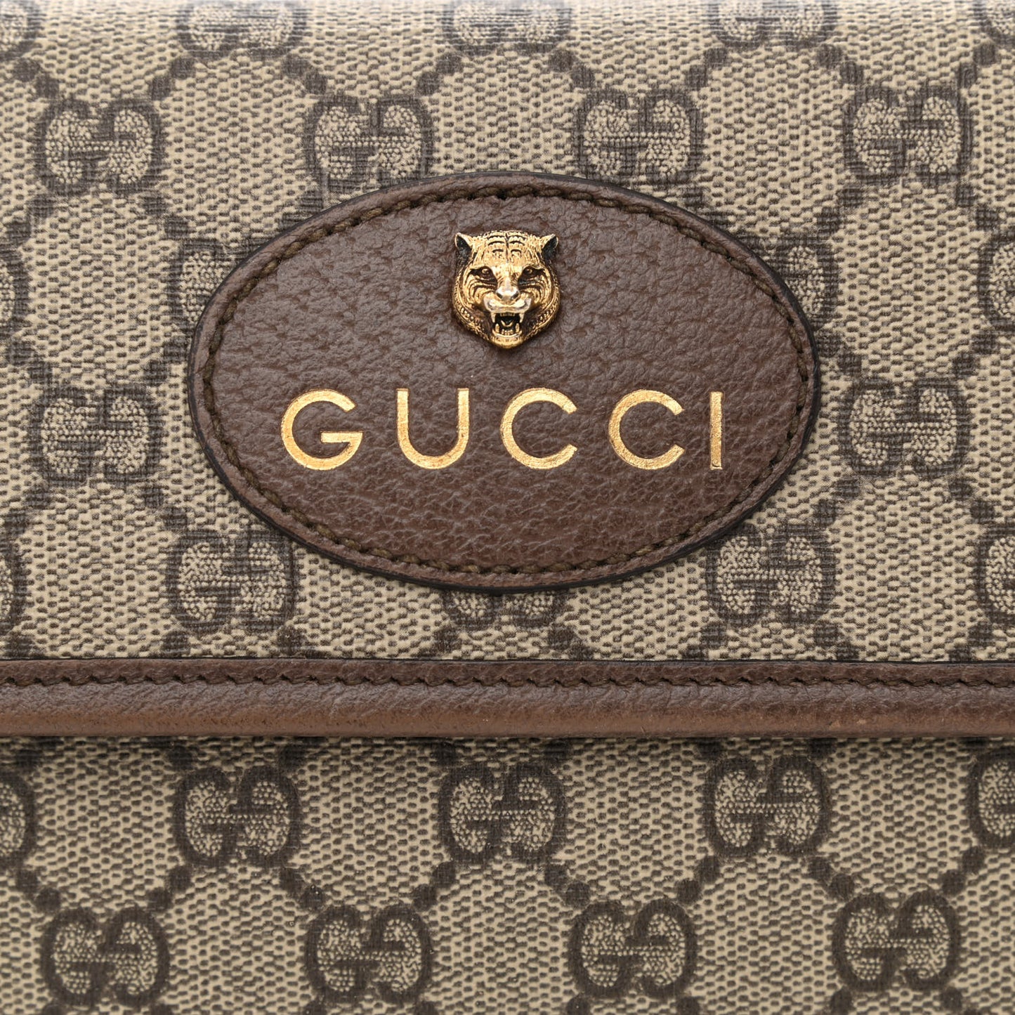 GG Supreme Monogram Neo Vintage Web Belt Bag Brown