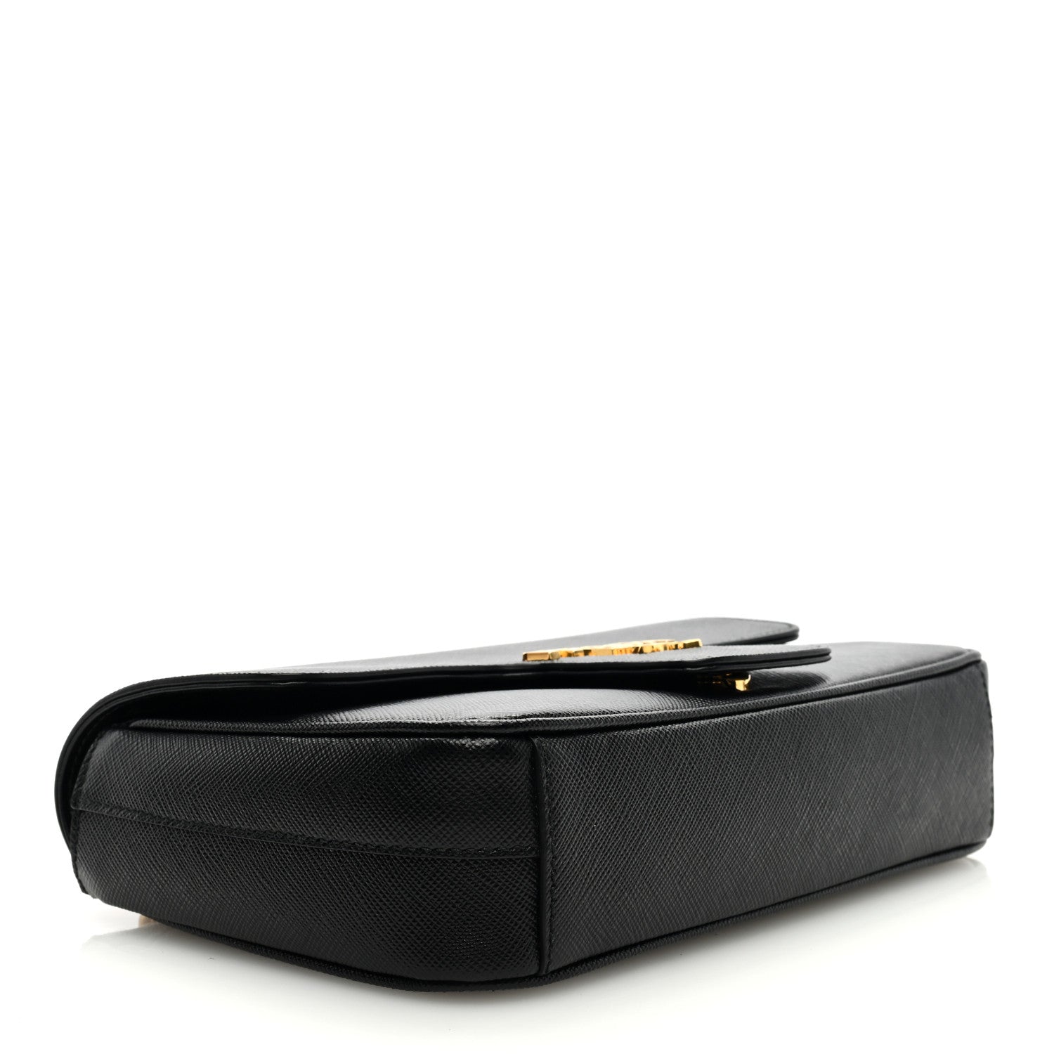 Prada Saffiano Flap Shoulder Bag Black 4 of 9