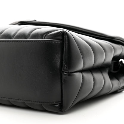 Saint Laurent Calfskin Y Quilted Monogram Monochrome Small Loulou Chain Satchel Black 10 of 10