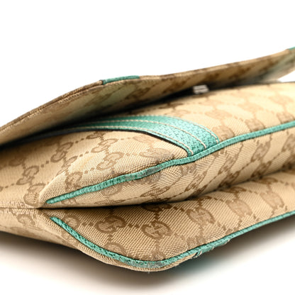 Gucci Monogram Satchel Bag Turquoise 8 of 15