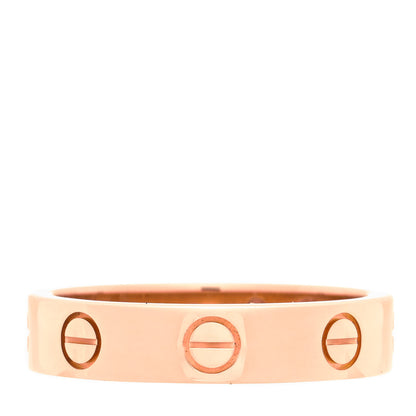 Cartier 18K Pink Gold Diamond 4mm LOVE Wedding Band Ring 50 5.25 3 of 4