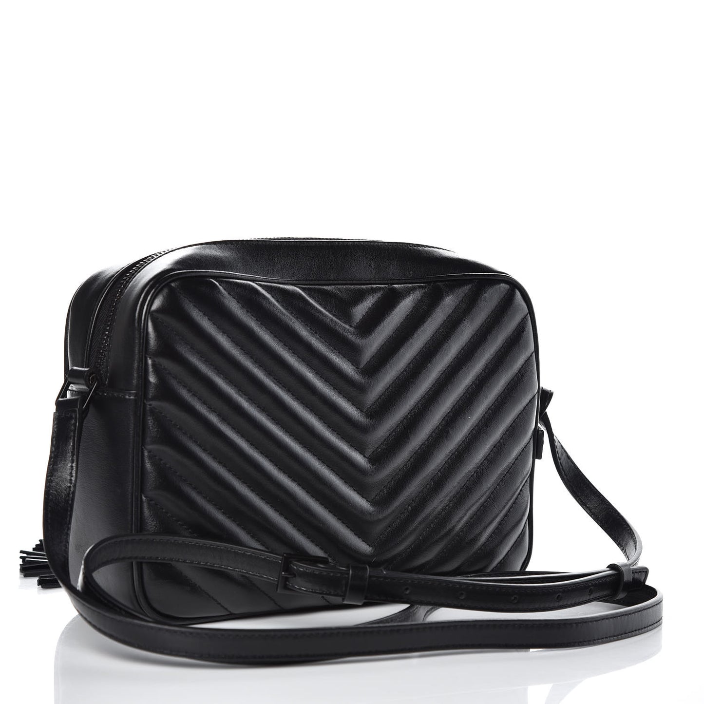 Calfskin Matelasse Monogram Lou Camera Bag Black