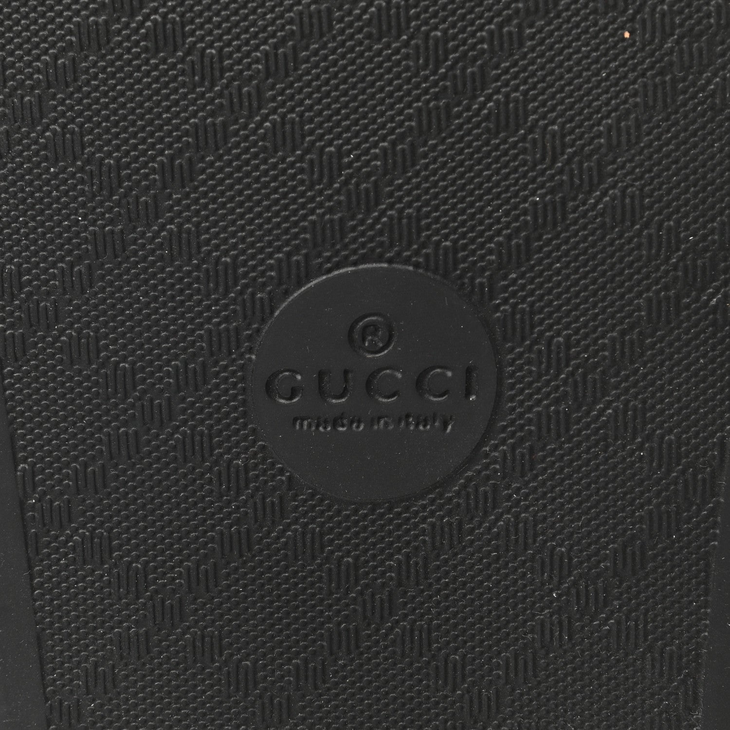 Gucci Rubber Logo Stamped Mens Slide Sandals 41 Black 6 of 6