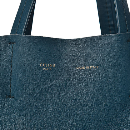 Celine Lambskin Vertical Bi-Cabas Petrol Black 18 of 18