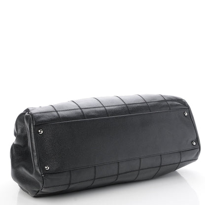 Chanel Caviar Square Stitched Large Satchel Black 5 of 8