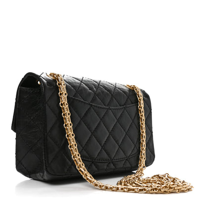 Chanel Aged Calfskin Quilted 2.55 Reissue Mini Flap Black 3 of 11