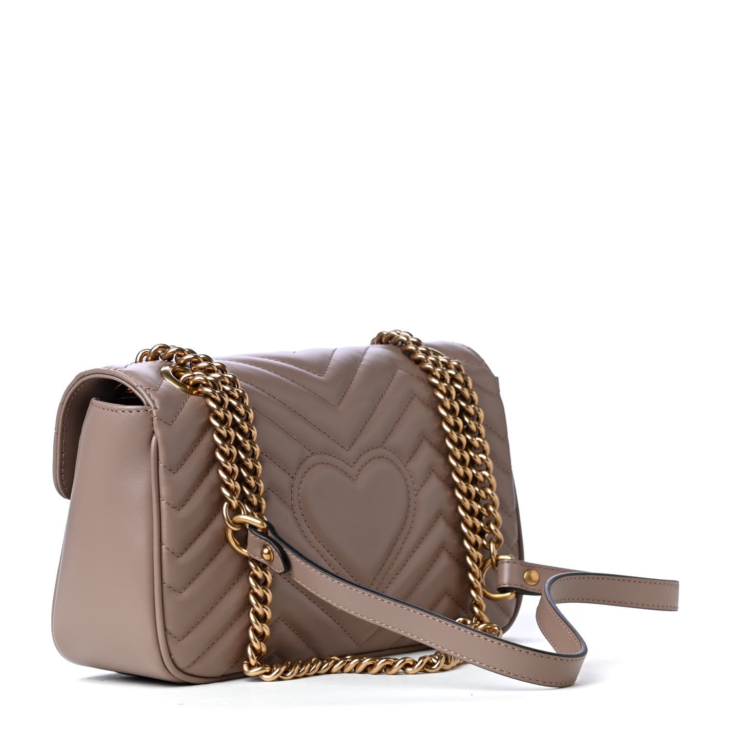 Gucci Calfskin Matelasse Small GG Marmont Shoulder Bag Porcelain Rose 3 of 8