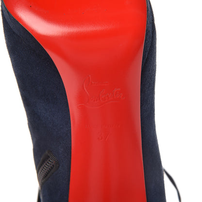 Christian Louboutin Veau Velours Circus Nana 100 Ankle Boots 37 Marine Black 6 of 9