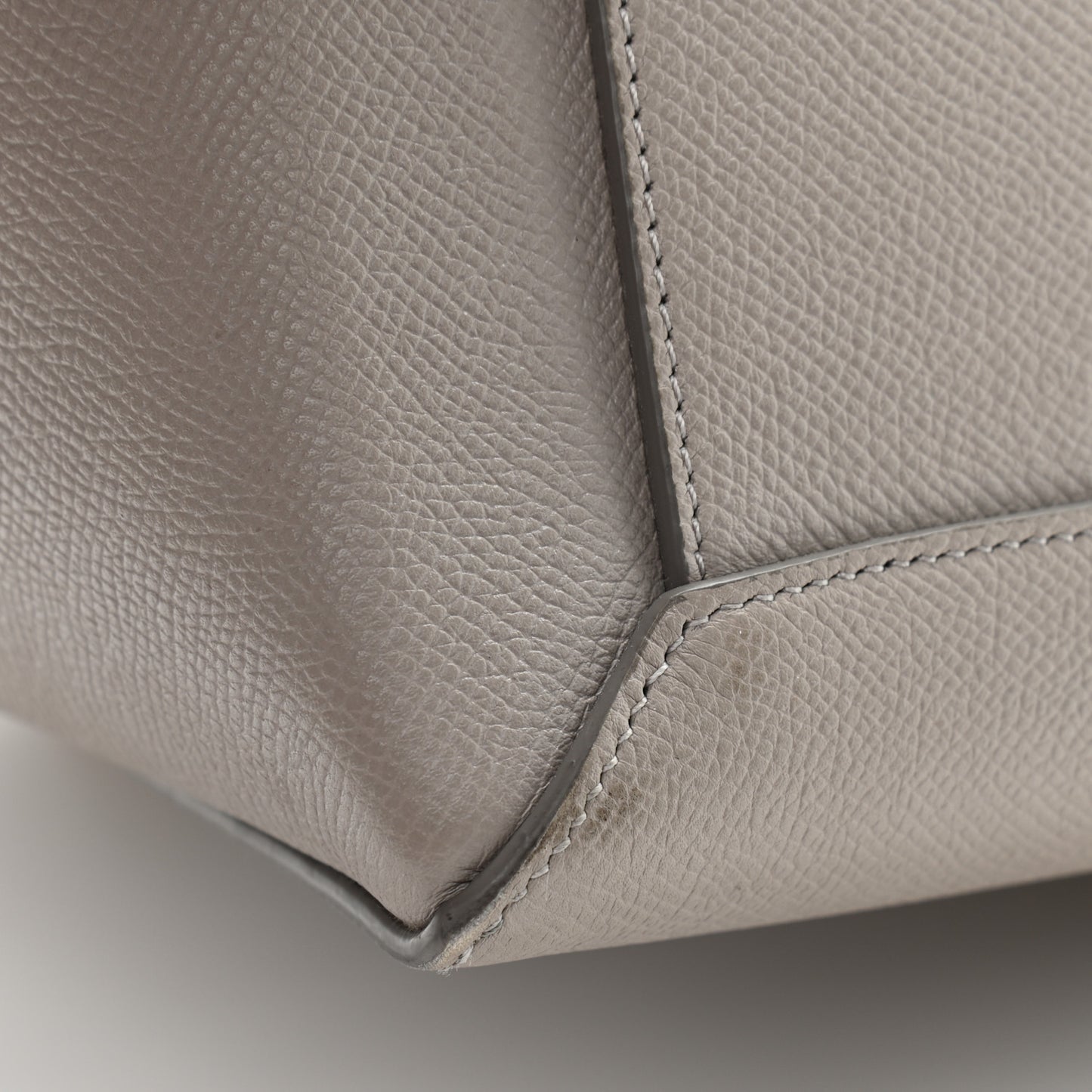 Grained Calfskin Micro Belt Bag Pearl Blue