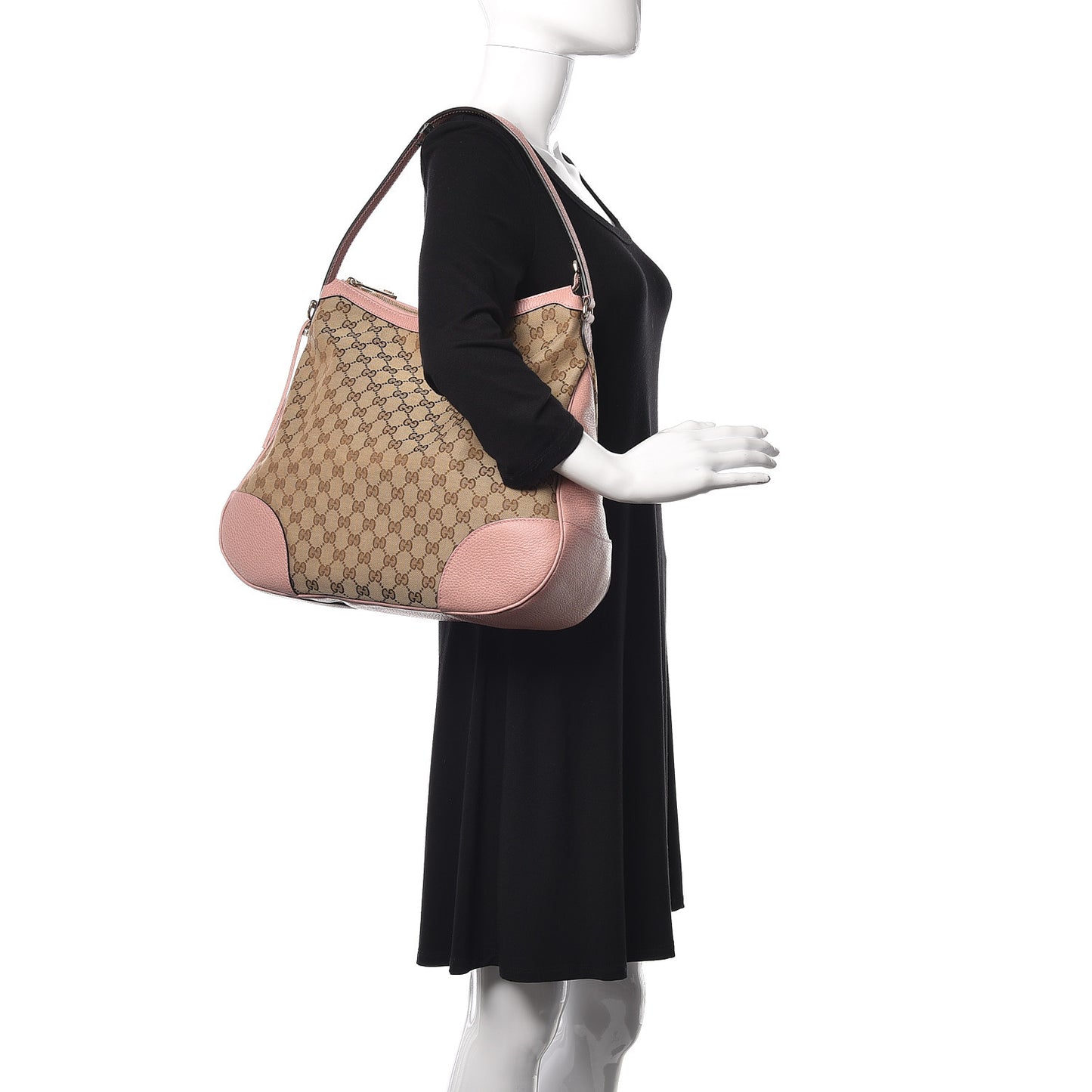 GG Monogram Large Margaux Hobo Beige Soft Pink