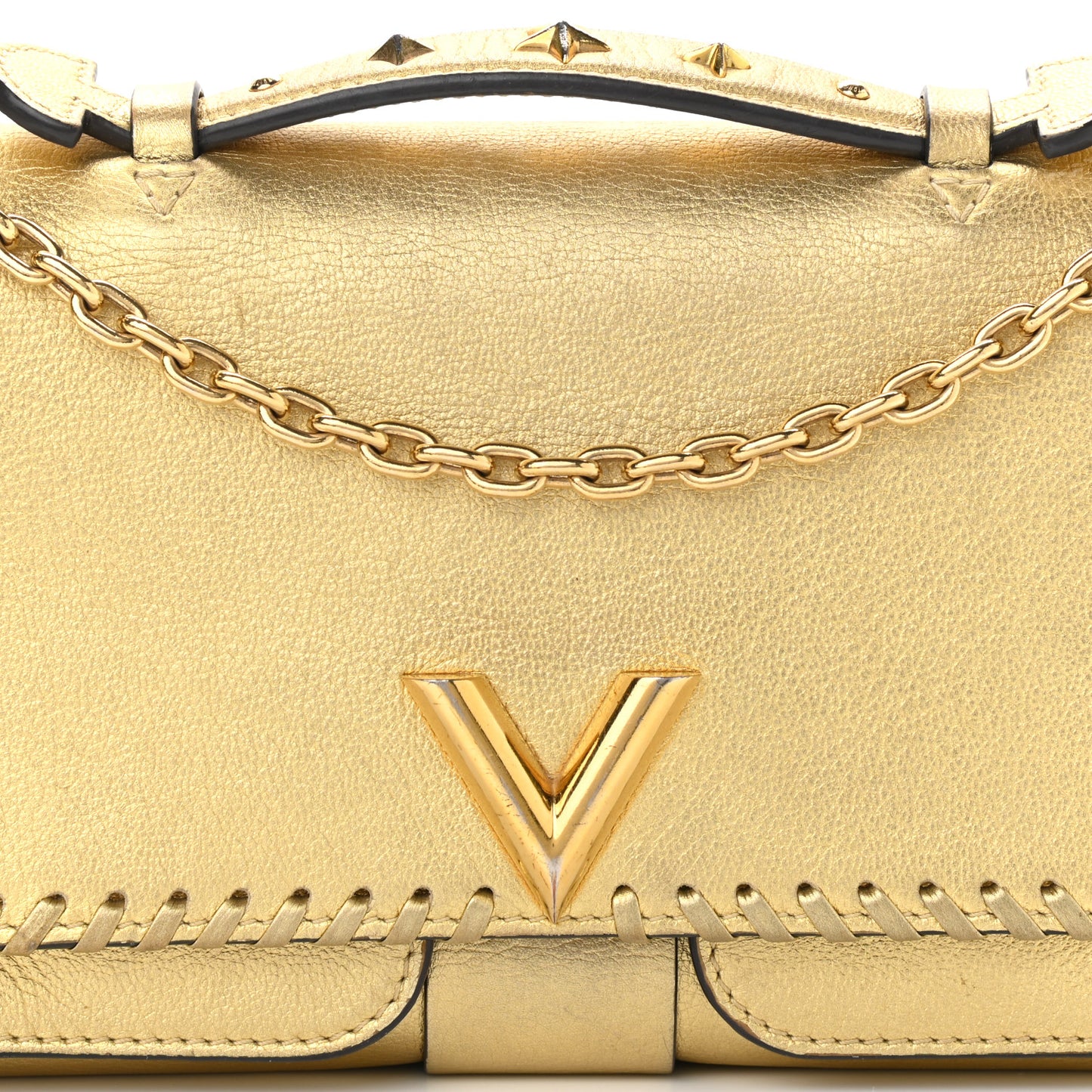 Cuir Plume Ecume Very Chain Bag Gold