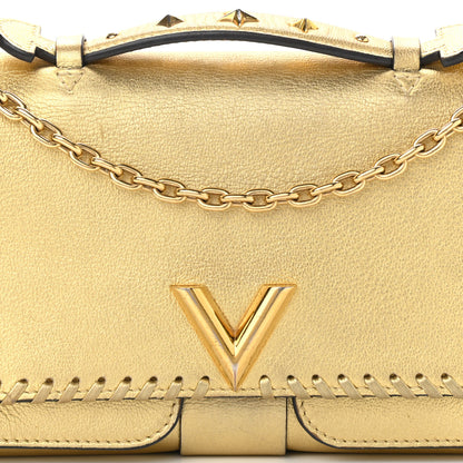 Louis Vuitton Cuir Plume Ecume Very Chain Bag Gold 6 of 11