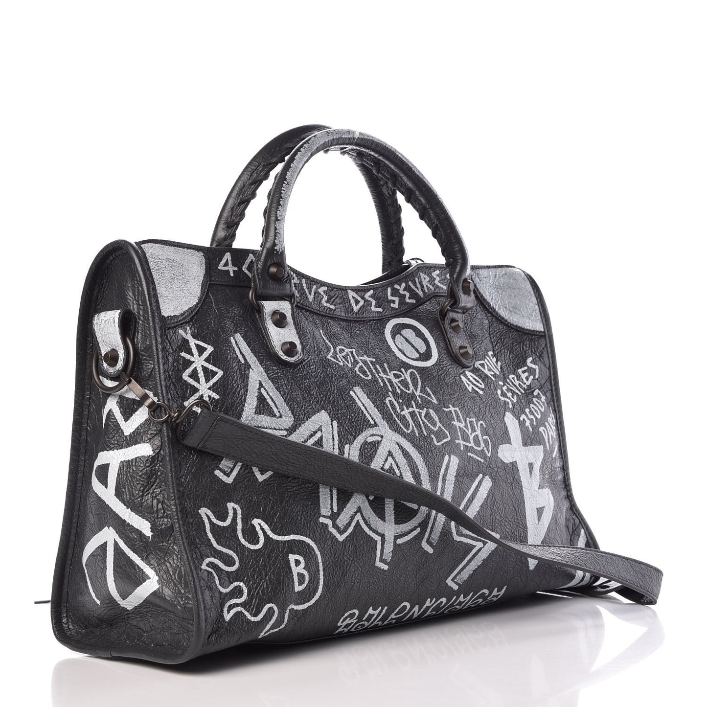 Agneau Arena Graffiti All Over Classic Hardware City Gris Fossile White