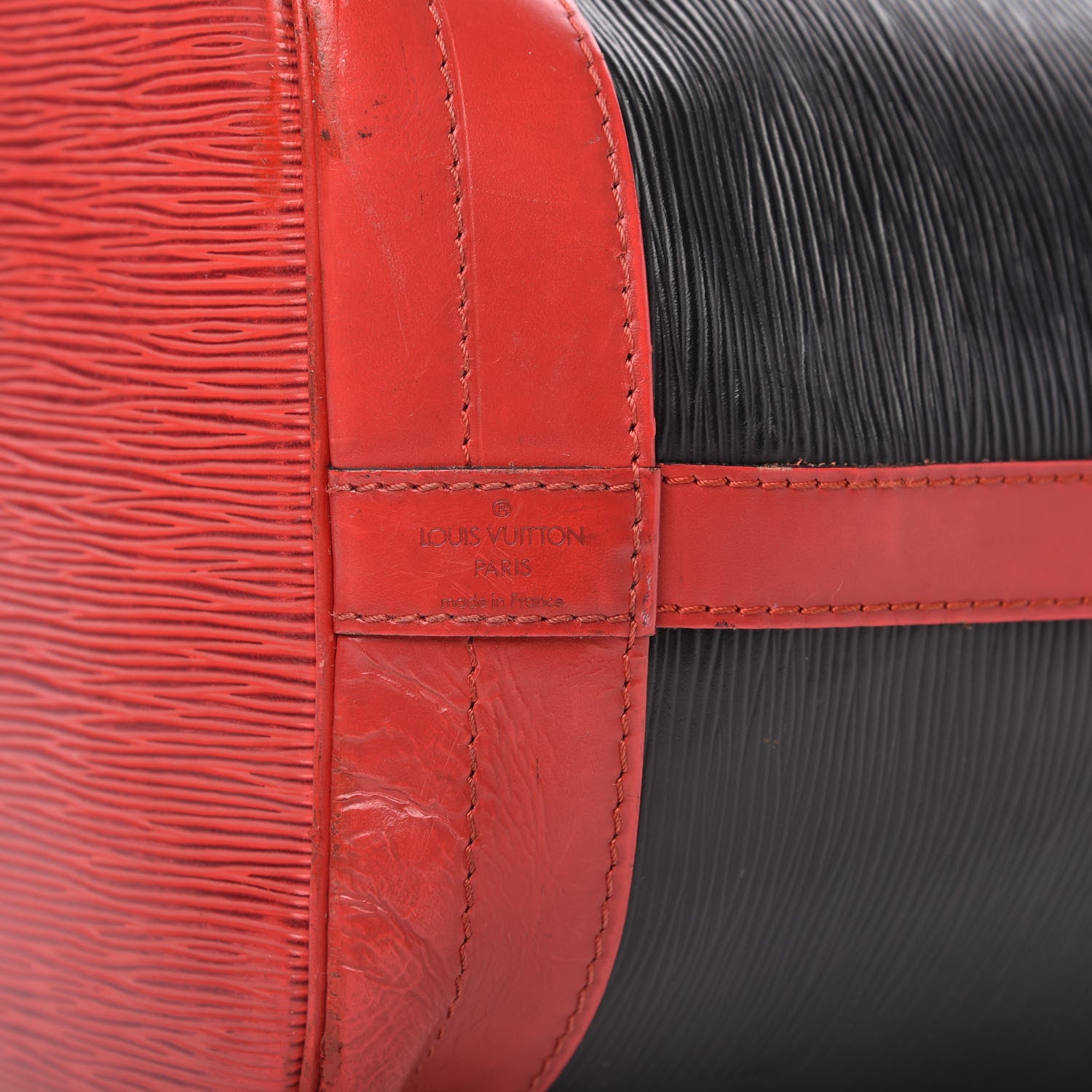 Louis Vuitton Epi Bi-Color Noe Castillan Red Black 13 of 13