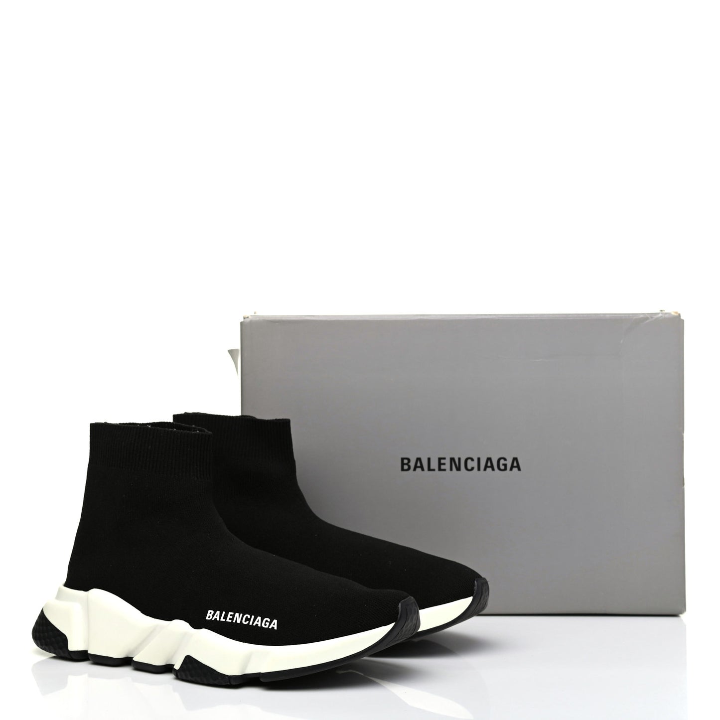 Neoprene Knit Womens Speed Sneakers 39 Black White