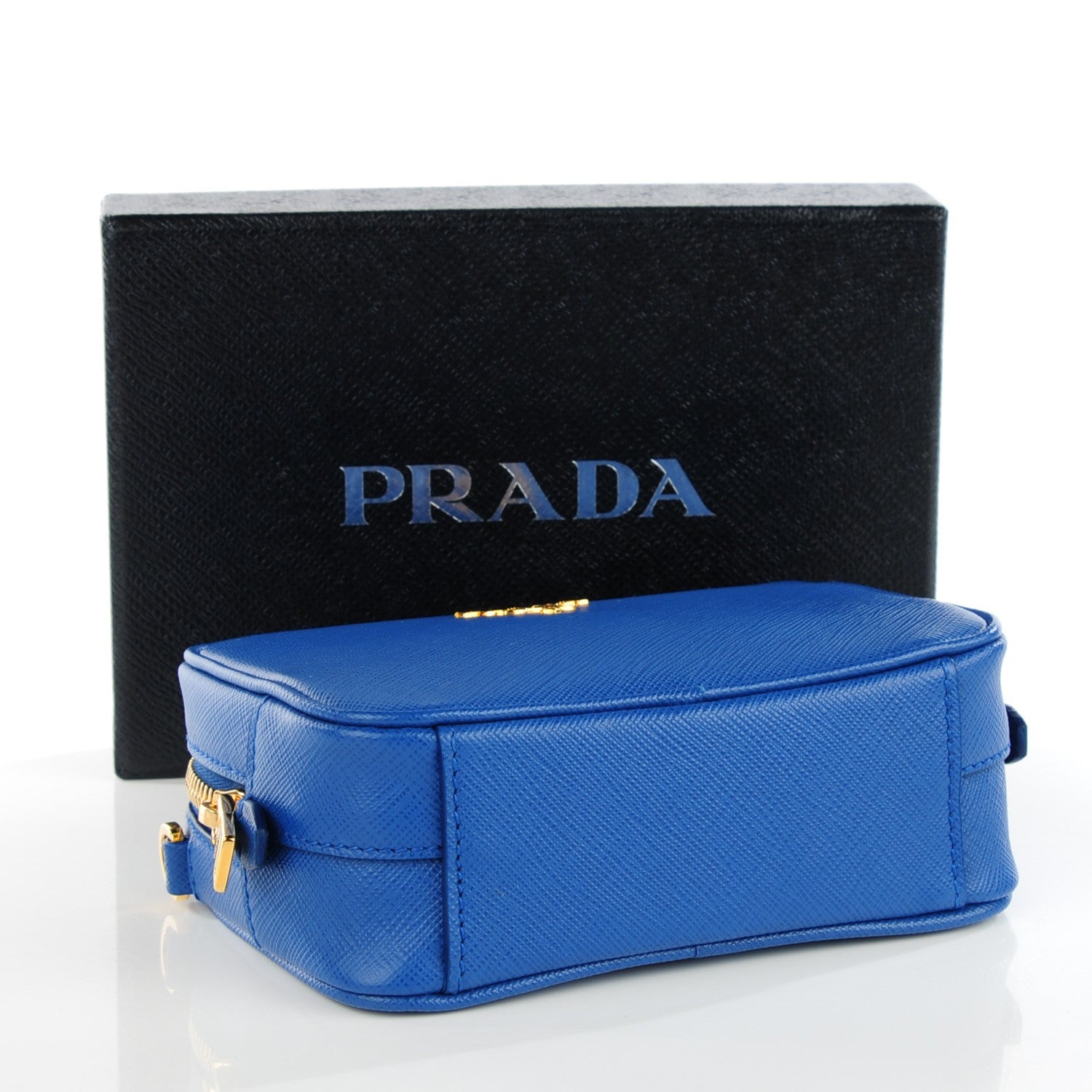 Prada Saffiano Mini Camera Crossbody Azzurro 4 of 8