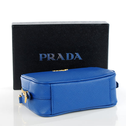 Prada Saffiano Mini Camera Crossbody Azzurro 4 of 8