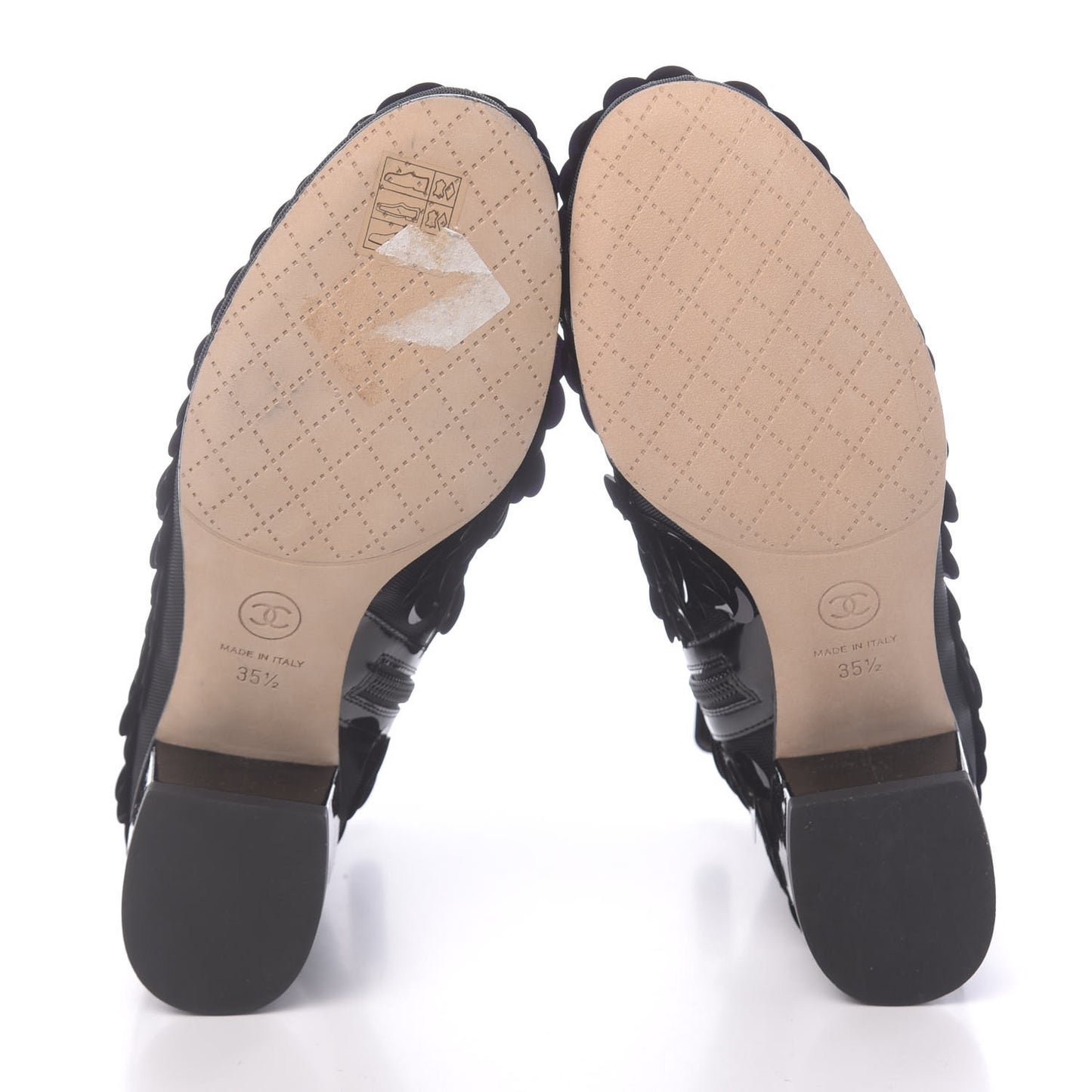 Sequin Mesh Short Boots 35.5 Black