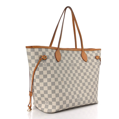 Louis Vuitton Damier Azur Neo Neverfull MM Rose Ballerine 3 of 9