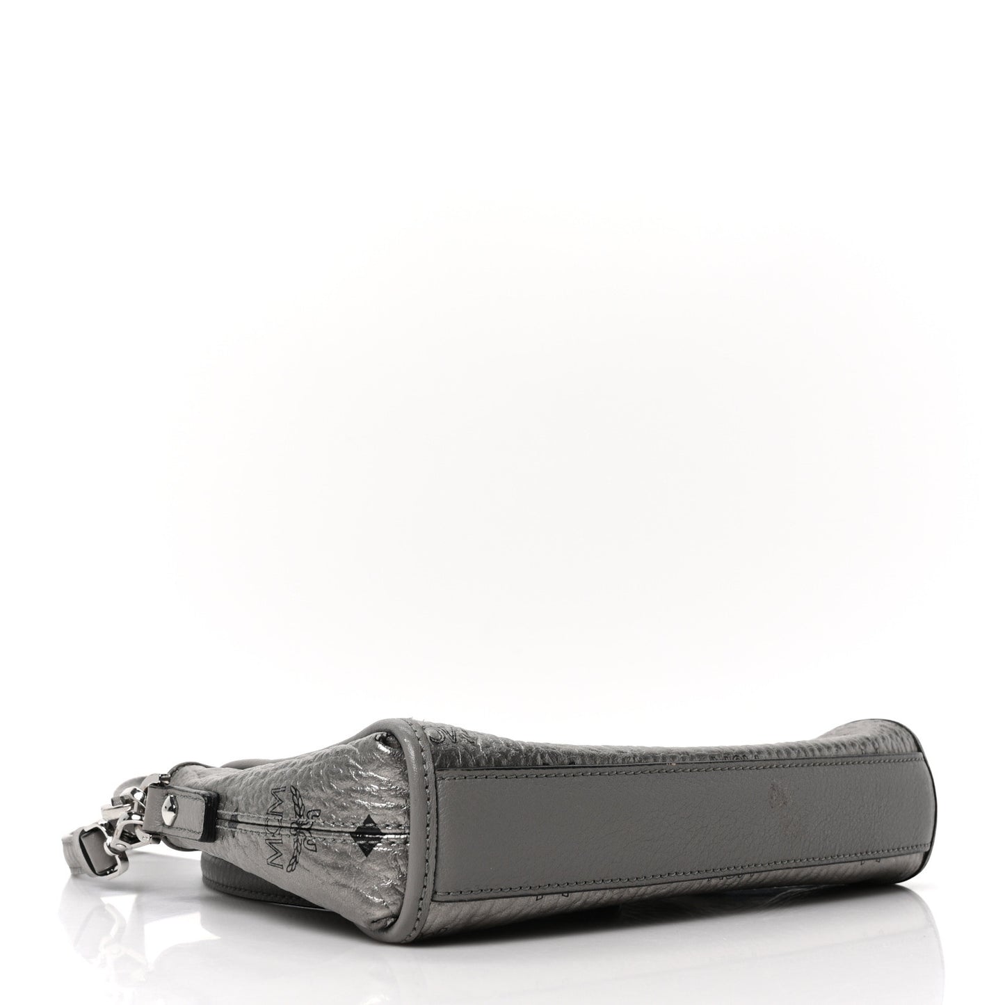 Metallic Visetos Crossbody Bag Silver