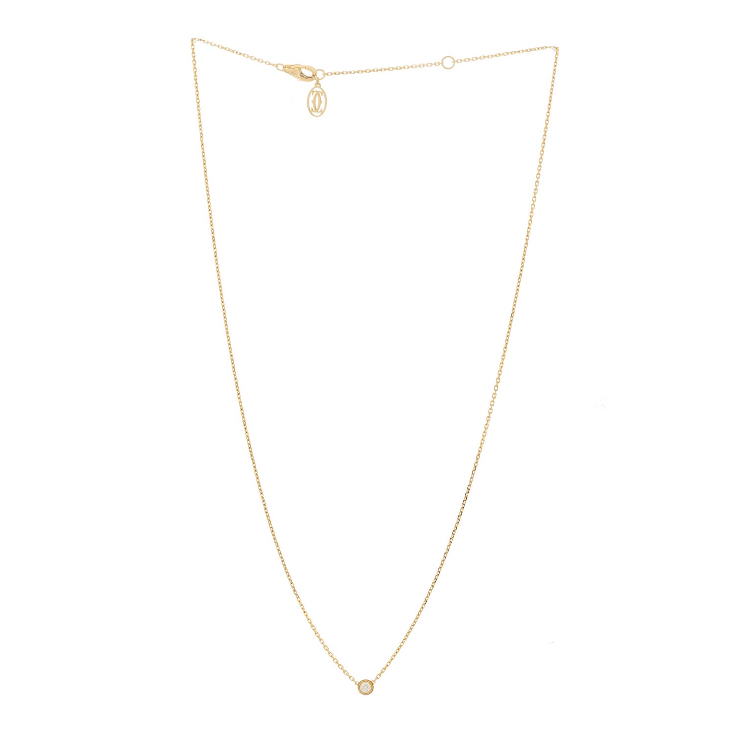 18K Yellow Gold Diamond XS D'Amour Pendant Necklace