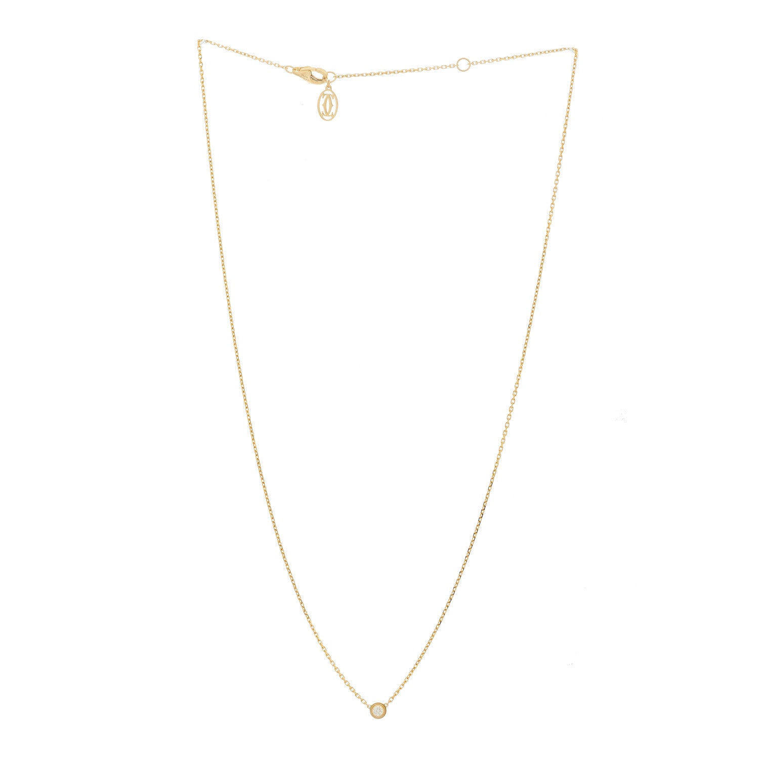 Cartier 18K Yellow Gold Diamond XS D'Amour Pendant Necklace 3 of 5