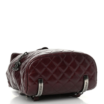 Chanel Glazed Calfskin Quilted Small Salzburg Backpack Burgundy 4 of 15