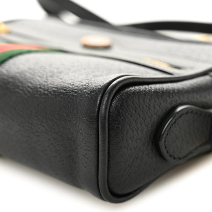 Gucci Calfskin Web Mini Ophidia Shoulder Bag Black 10 of 10