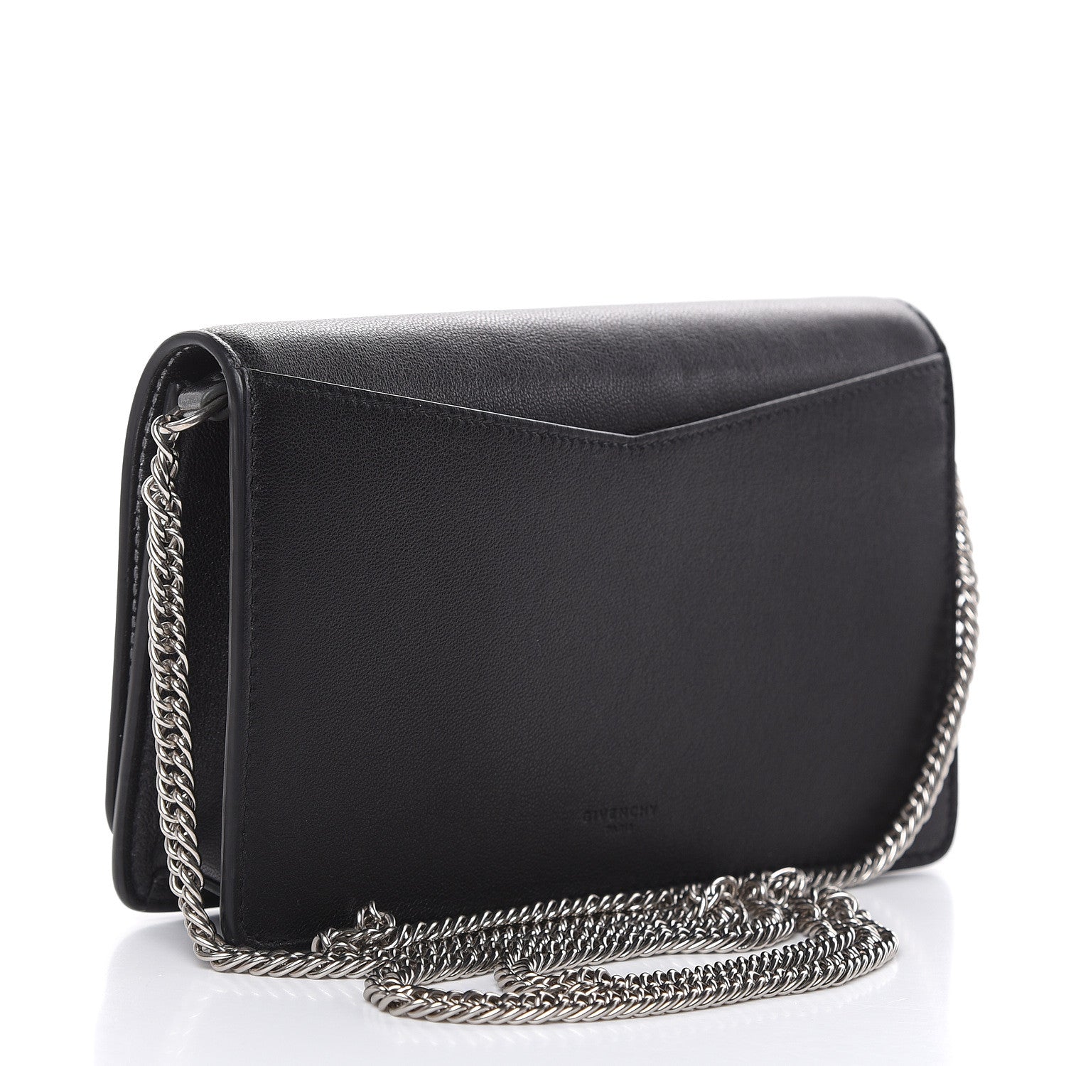 Givenchy Lambskin Emblem Chain Wallet Black 3 of 11