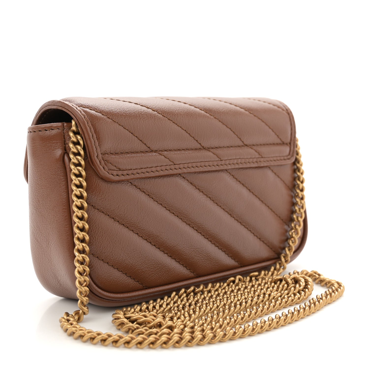 Gucci Azalea Calfskin Matelasse Diagonal Super Mini GG Marmont Shoulder Bag Cuir 3 of 11
