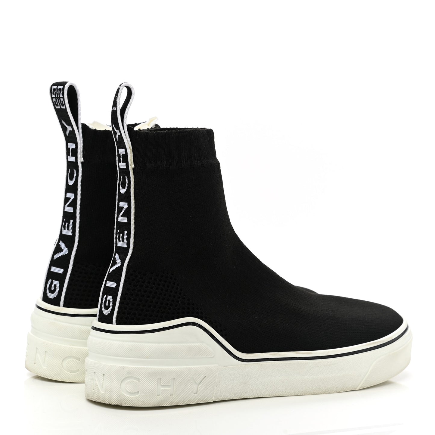 Technical Canvas Knit Womens George V Sock Sneakers 37.5 Black