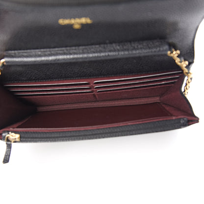 Chanel Caviar Quilted Wallet On Chain WOC Black 5 of 12