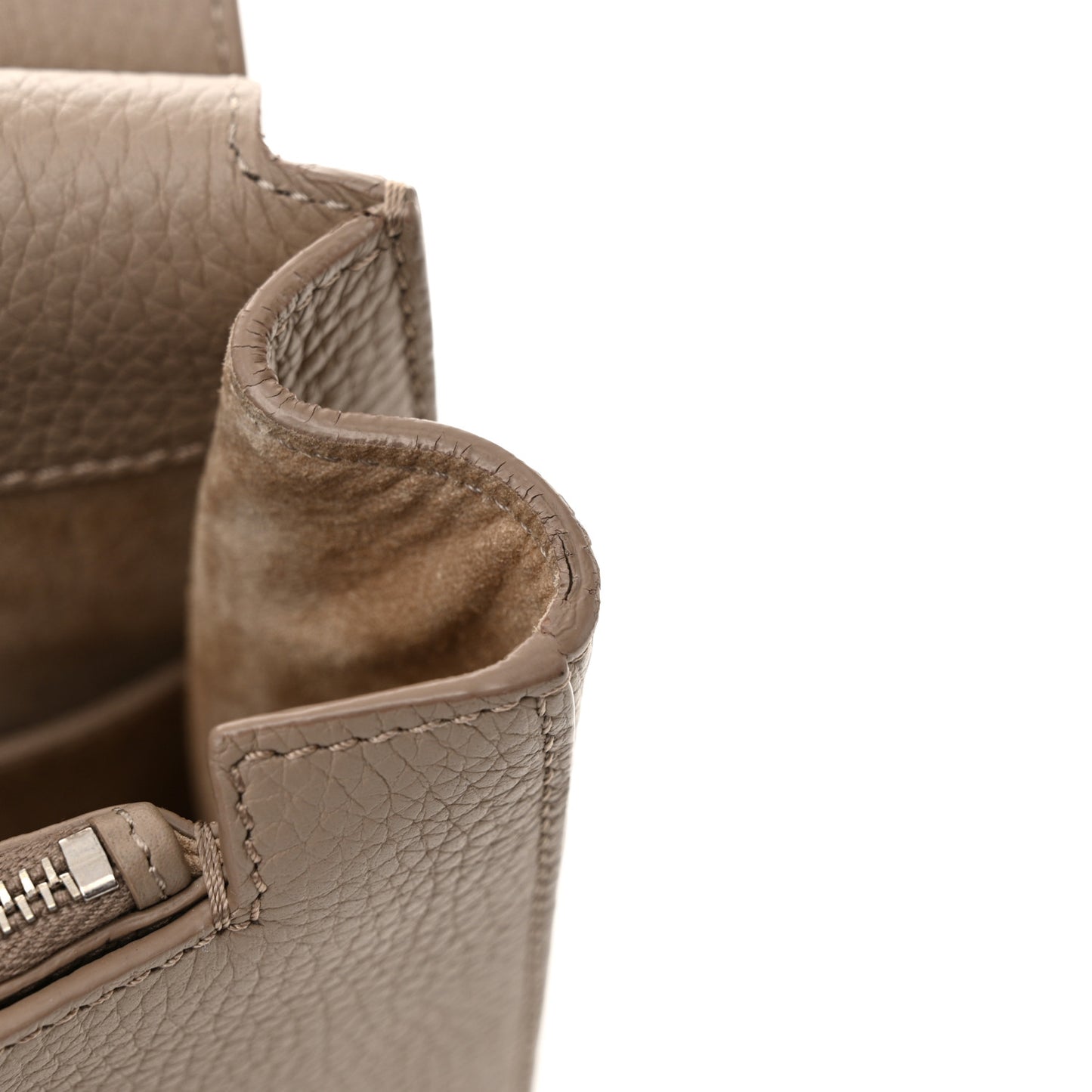 Grained Calfskin Hunting Bag II Stone