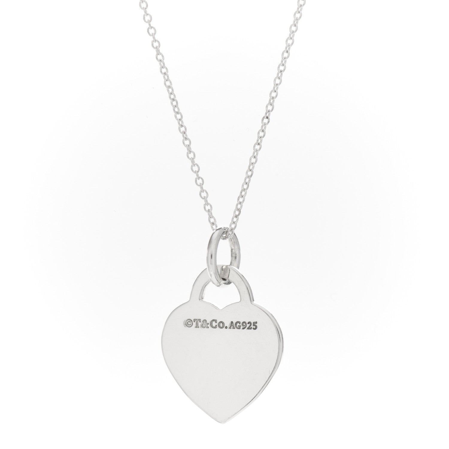 Tiffany Sterling Silver Small Return to Tiffany Heart Pendant Necklace 4 of 4