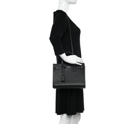 Saint Laurent Grained Calfskin Baby Sac De Jour Black 2 of 9